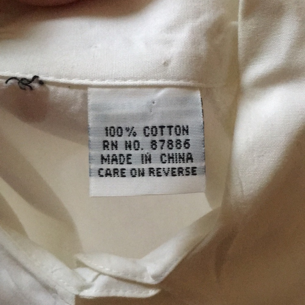 White Tuxedo Button Down With Bib Detailing - image 4